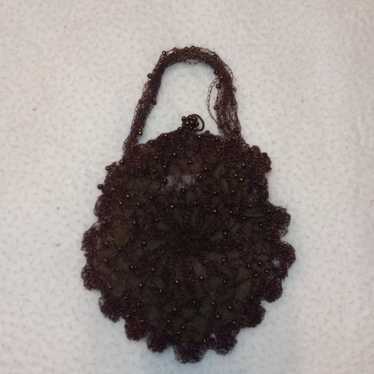 Lisa Toland Mini Beaded Purse buy Vintage Brown