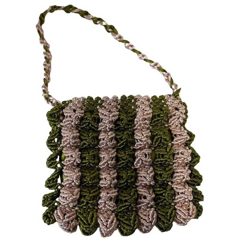 Vintage 1970's Handcrafted Woven Crocheted Purse - image 1