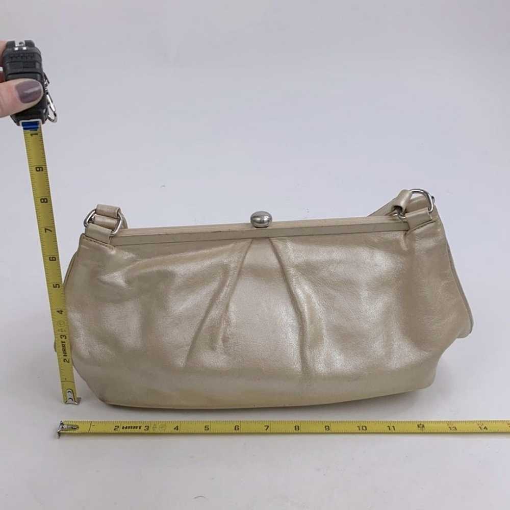 Vintage Hobo International Creme Leather Handbag … - image 12