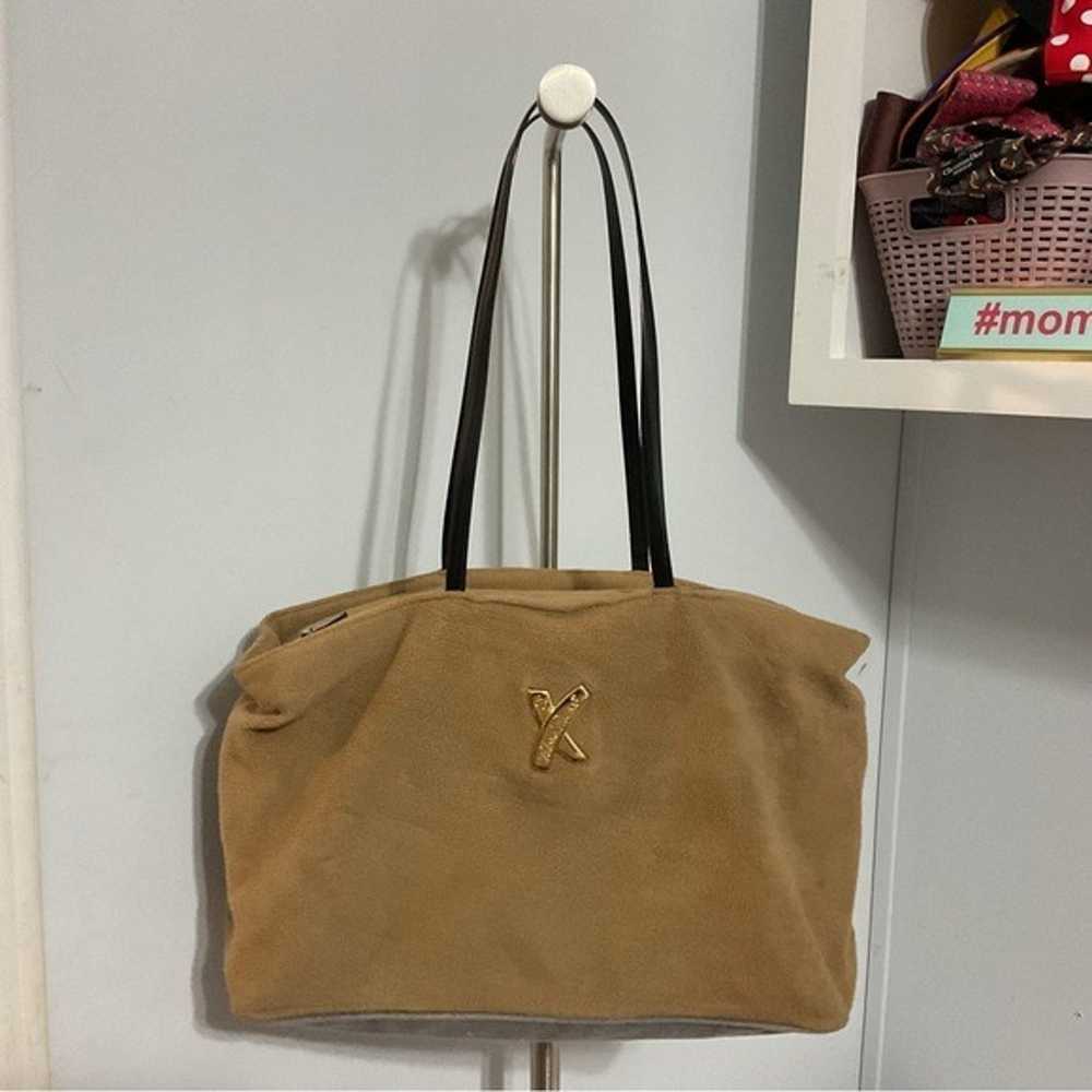 Paloma Picasso by Paloma Picasso Fleece Tan Tote … - image 1