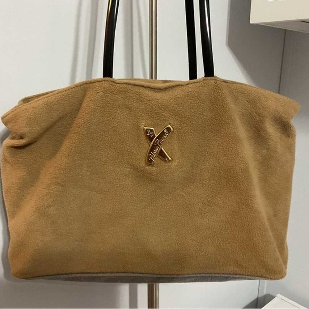 Paloma Picasso by Paloma Picasso Fleece Tan Tote … - image 3