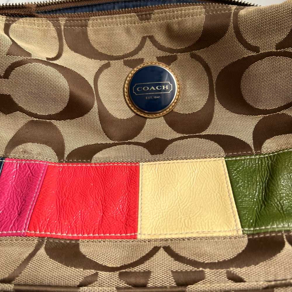 Coach vintage colorblock purse - image 2