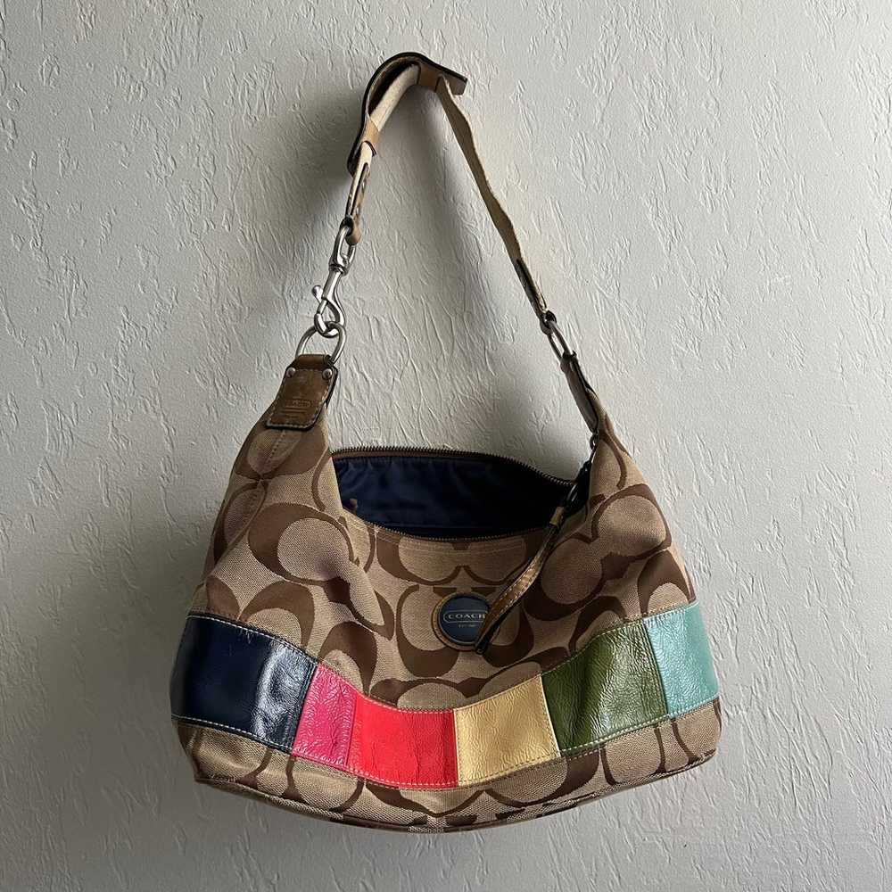 Coach vintage colorblock purse - image 4