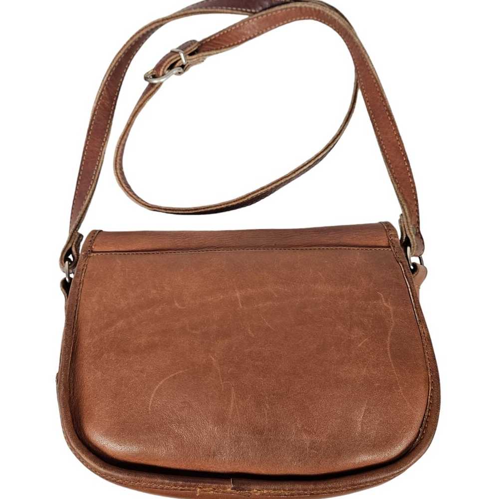 Unbranded Chestnut Brown Leather Crossbody Purse … - image 4
