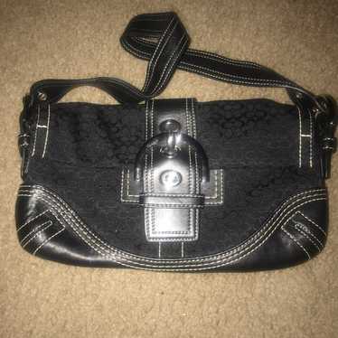 Vintage Coach Black Shoulder Purse - image 1