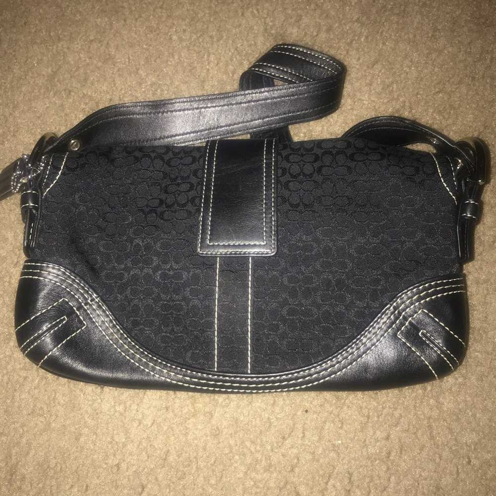 Vintage Coach Black Shoulder Purse - image 2