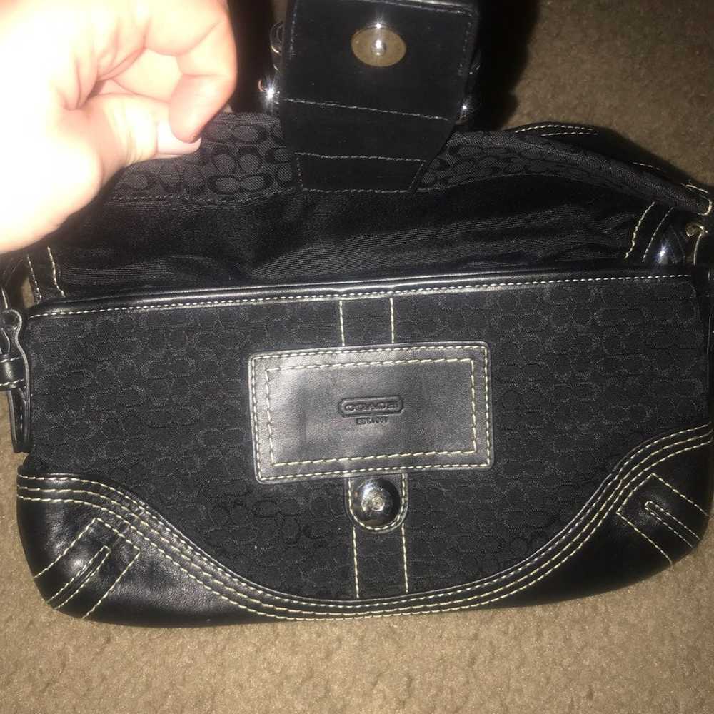 Vintage Coach Black Shoulder Purse - image 3