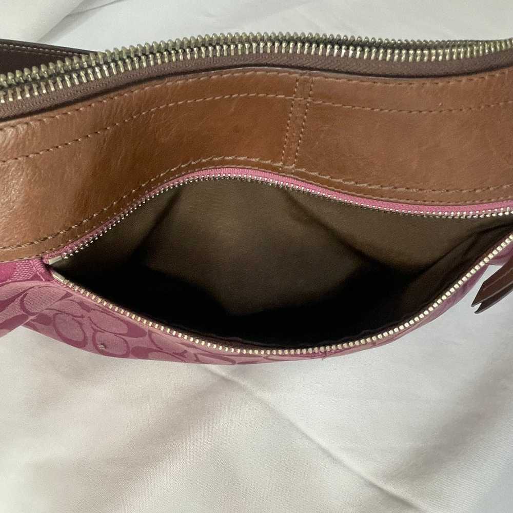 Coach Soho Signature Bag in Plum W/wallet - image 5