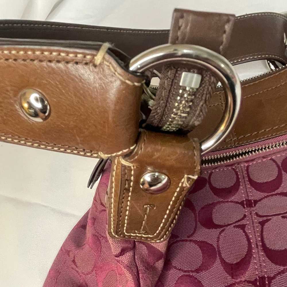 Coach Soho Signature Bag in Plum W/wallet - image 6