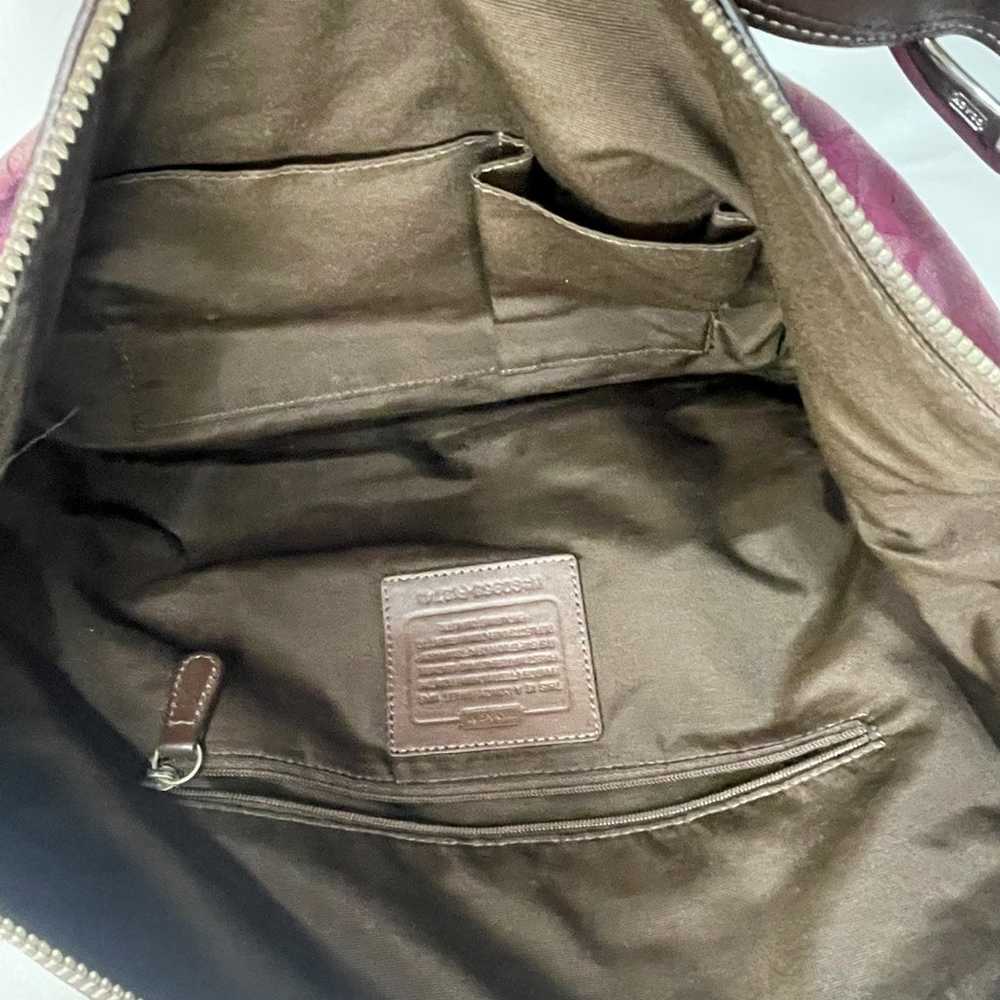 Coach Soho Signature Bag in Plum W/wallet - image 8