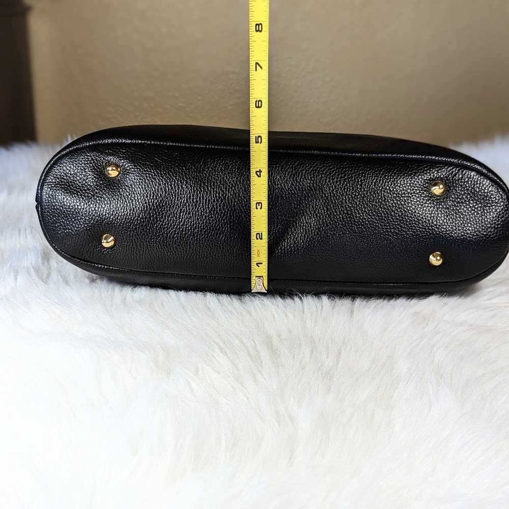 Onna Ehrlich Vintage Black Pebbled Leather East W… - image 4