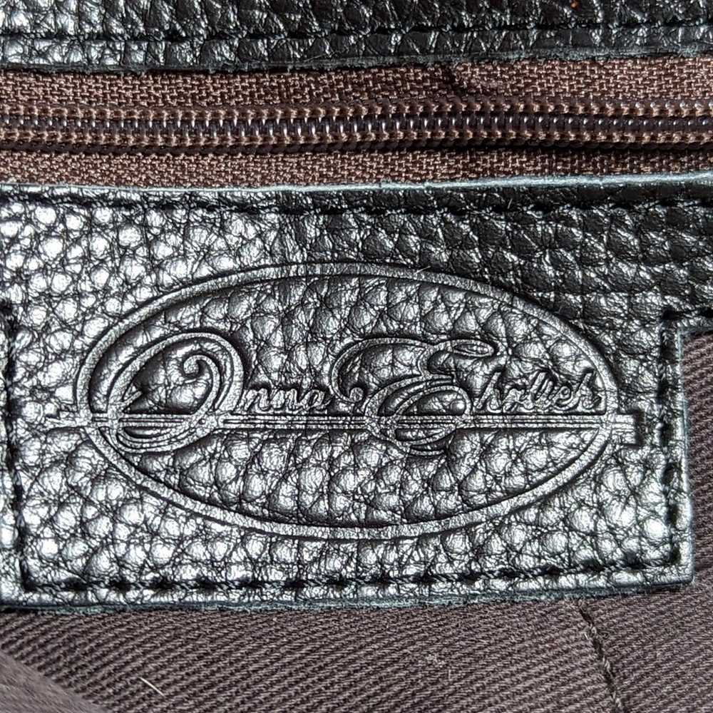 Onna Ehrlich Vintage Black Pebbled Leather East W… - image 7