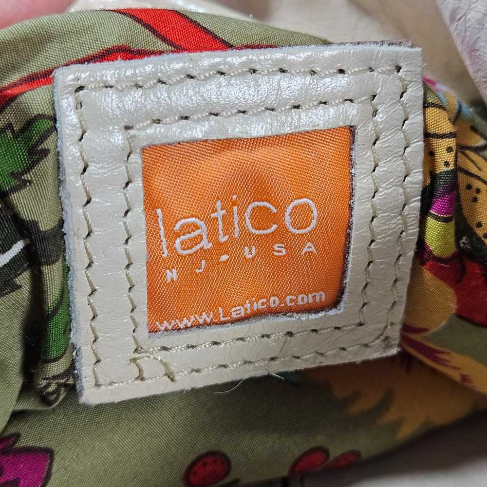 Vintage Latico Cream Distressed Patent Leather Cr… - image 8