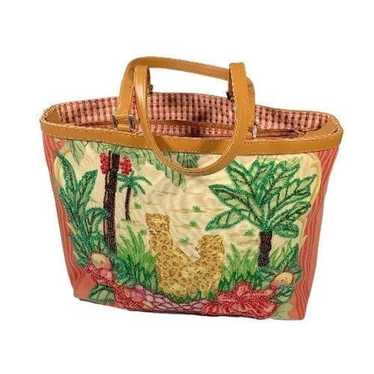 Isabella Fiore Vintage cheetah beaded bag