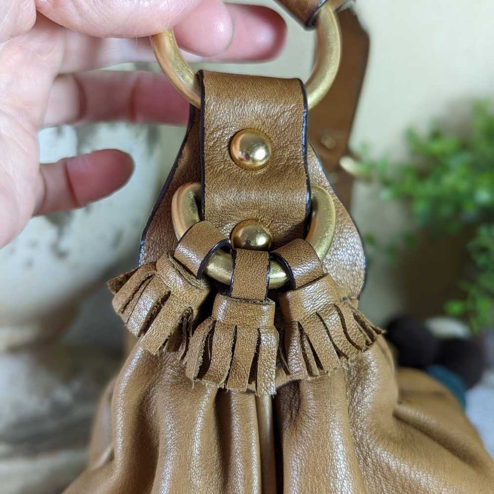 Juicy Couture Vintage Brown Leather Hobo Shoulder… - image 10