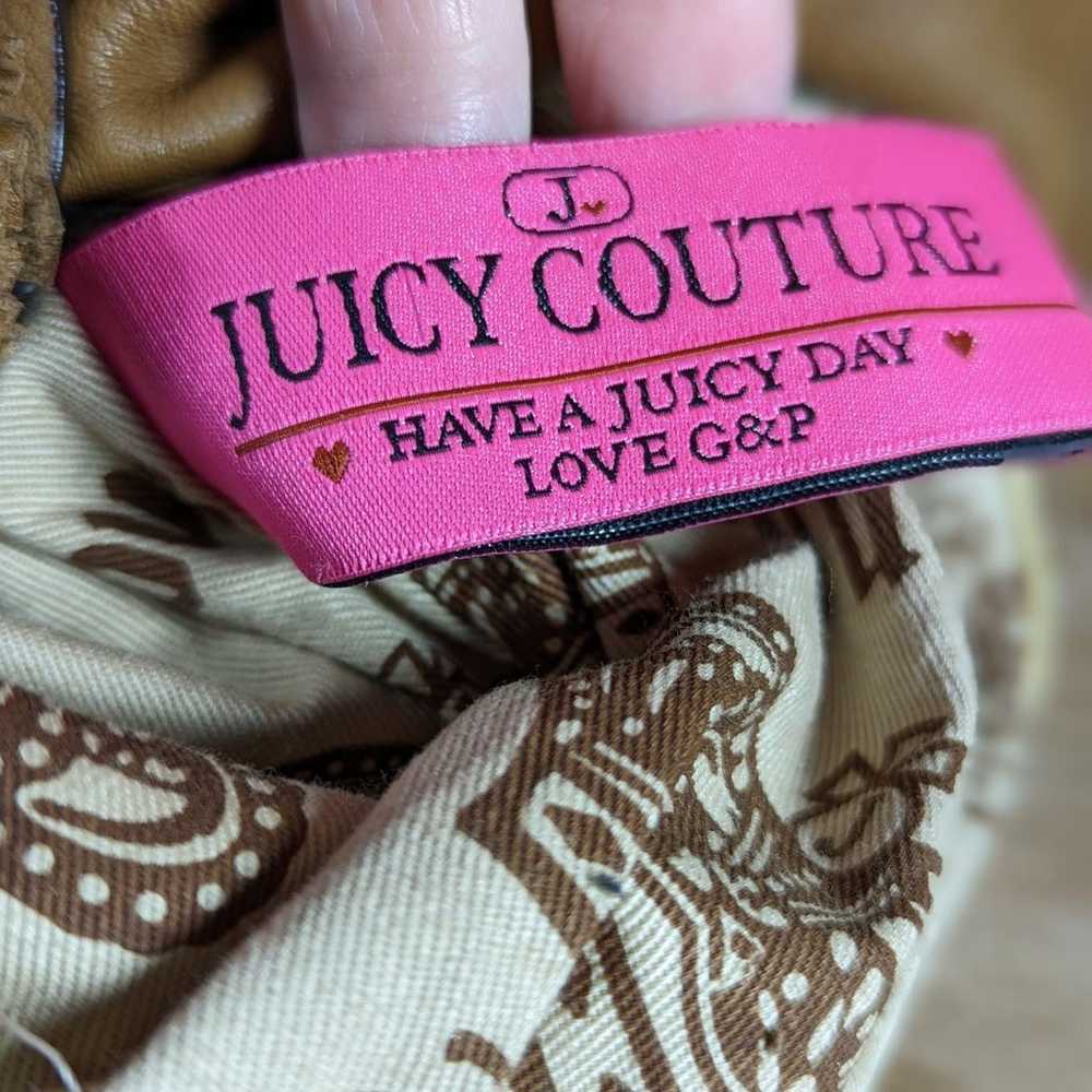 Juicy Couture Vintage Brown Leather Hobo Shoulder… - image 11
