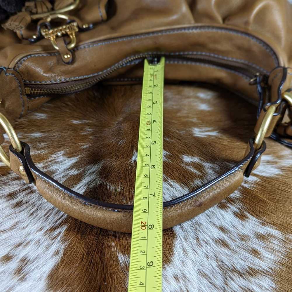 Juicy Couture Vintage Brown Leather Hobo Shoulder… - image 5