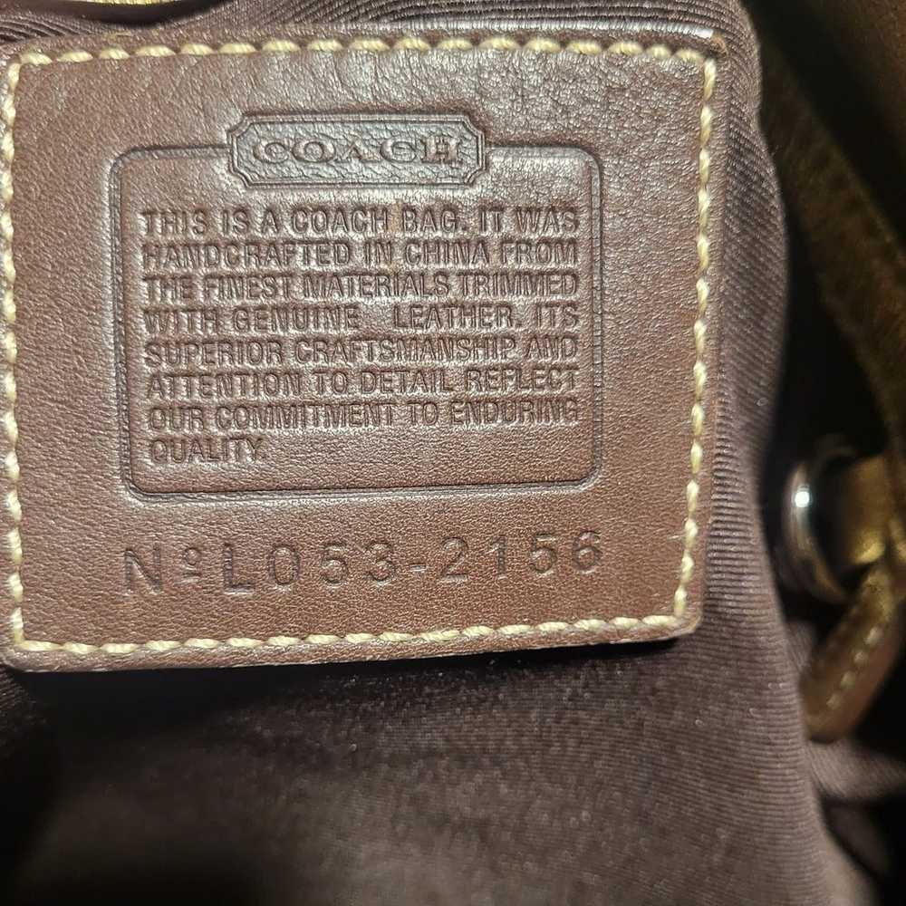 Genuine Coach Signature Canvas & Leather Tote 215… - image 6