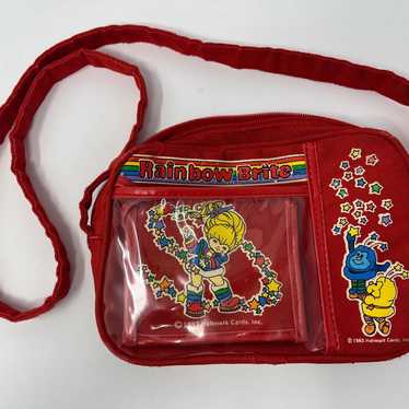 RARE Vintage Red Rainbow Bright Bag Purse w/ Walle