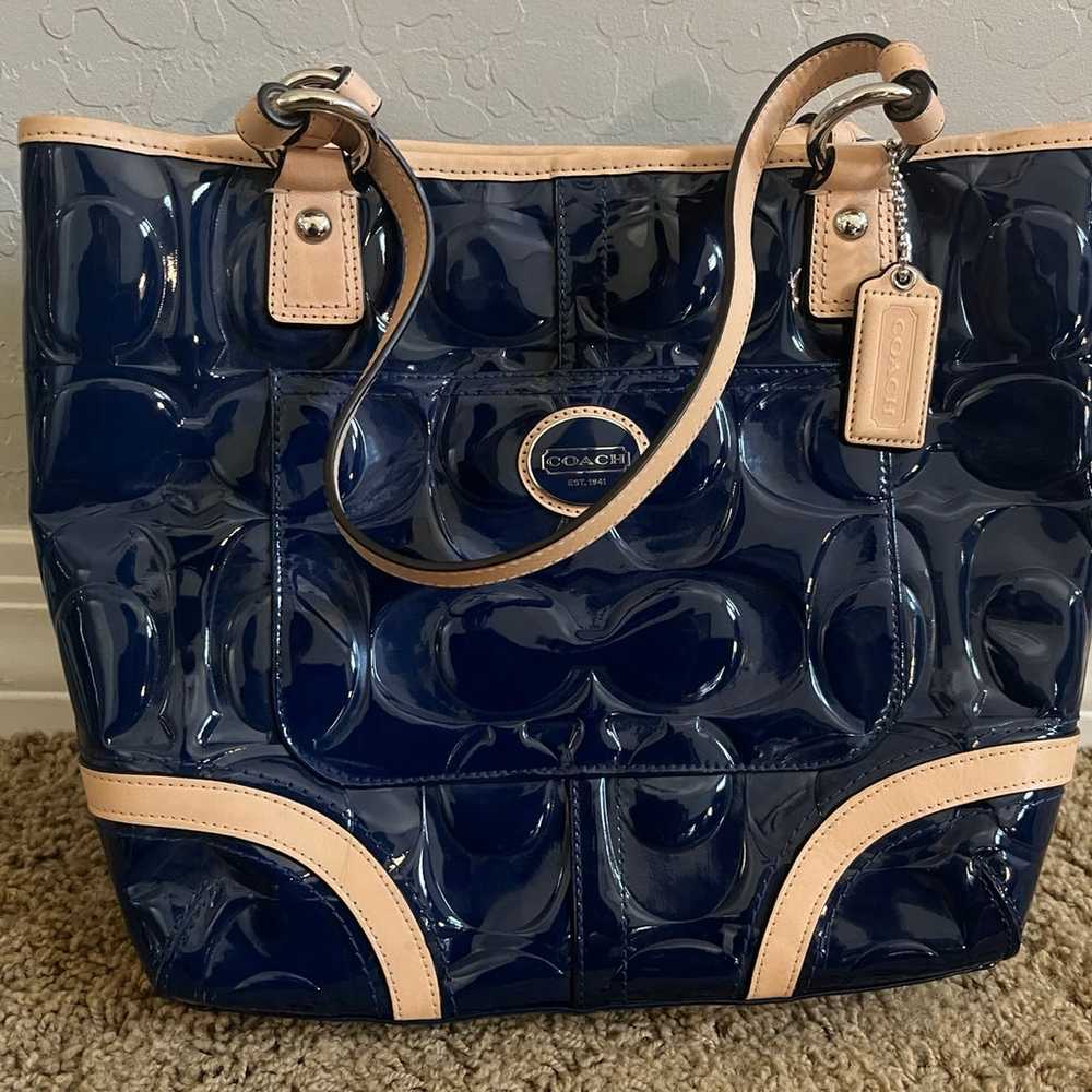 Coach Navy Blue Shoulder Bag - Gem