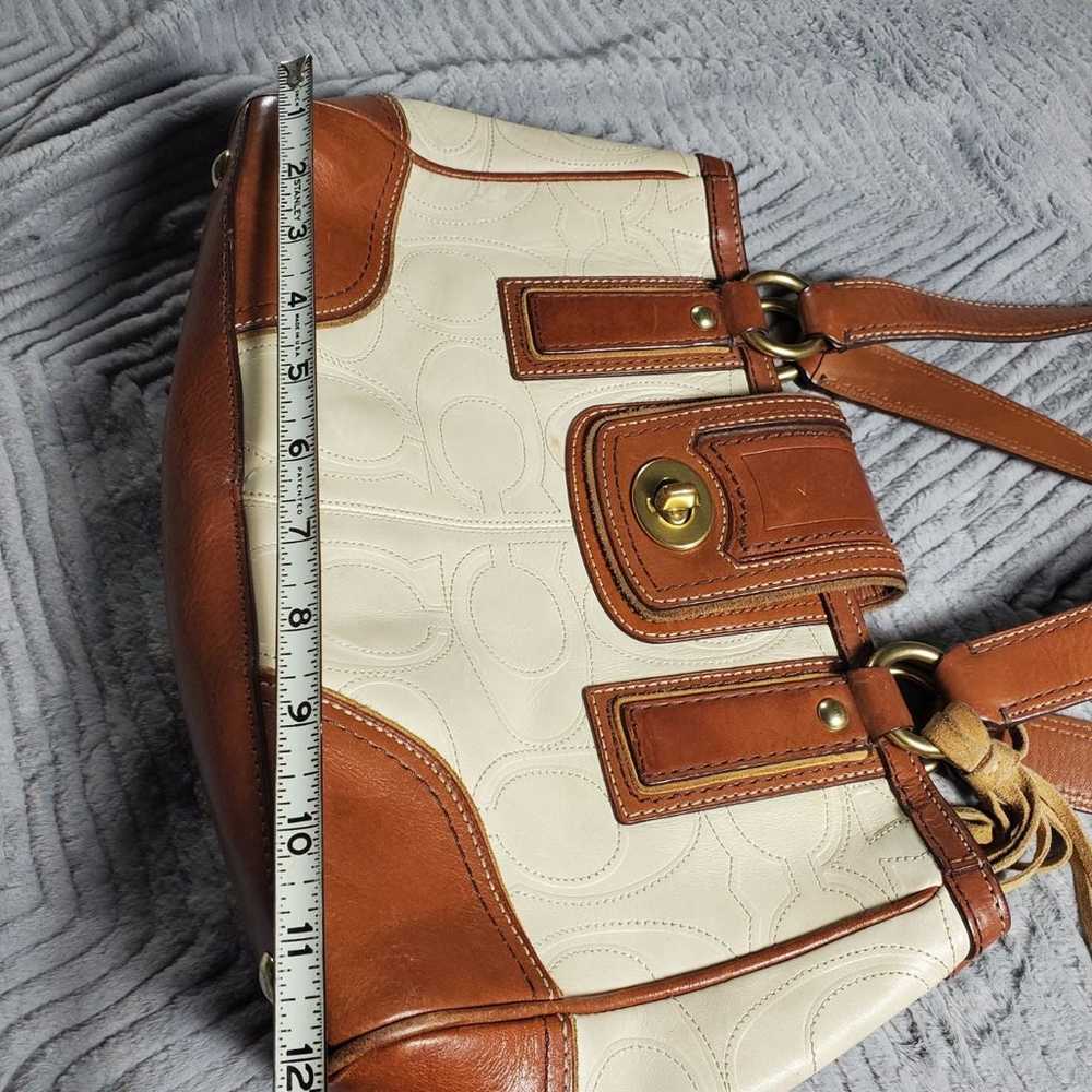 Vintage COACH Hampton Leather Purse Bag - image 11