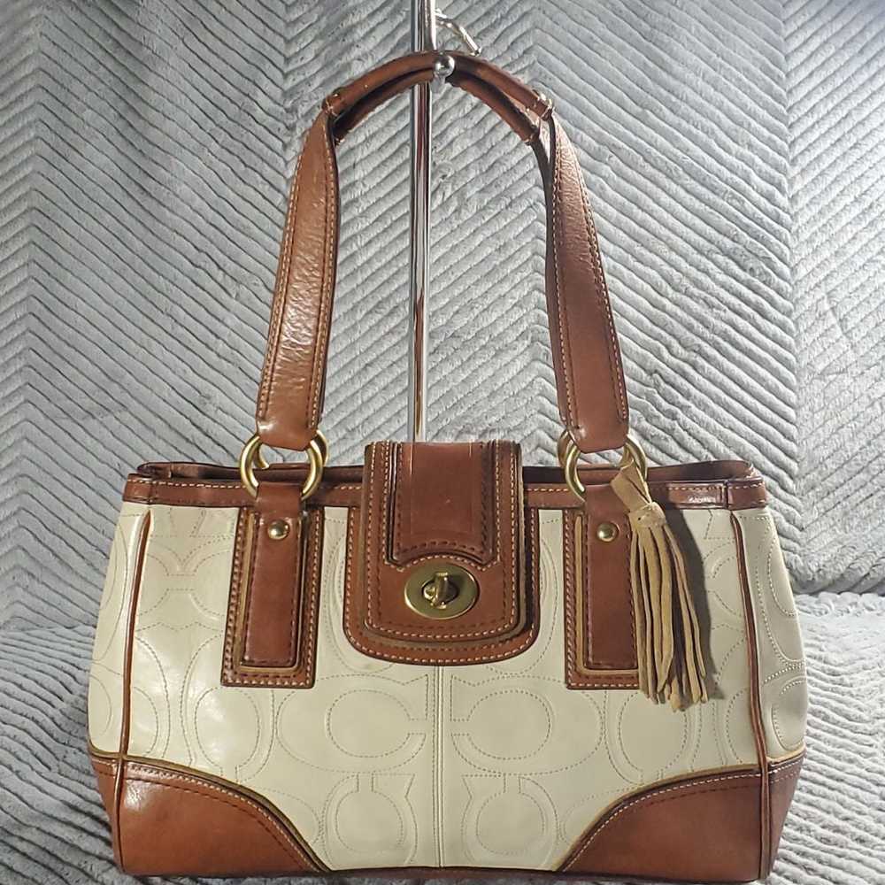 Vintage COACH Hampton Leather Purse Bag - image 1