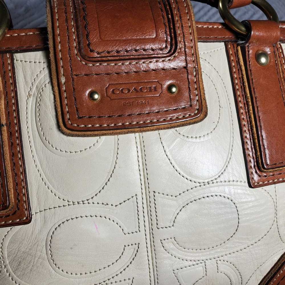 Vintage COACH Hampton Leather Purse Bag - image 6