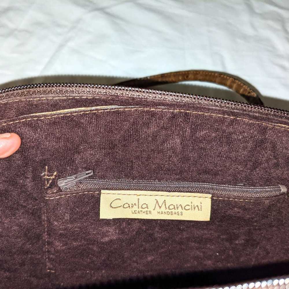 Carla Mancini ostrich leather handbag - image 11