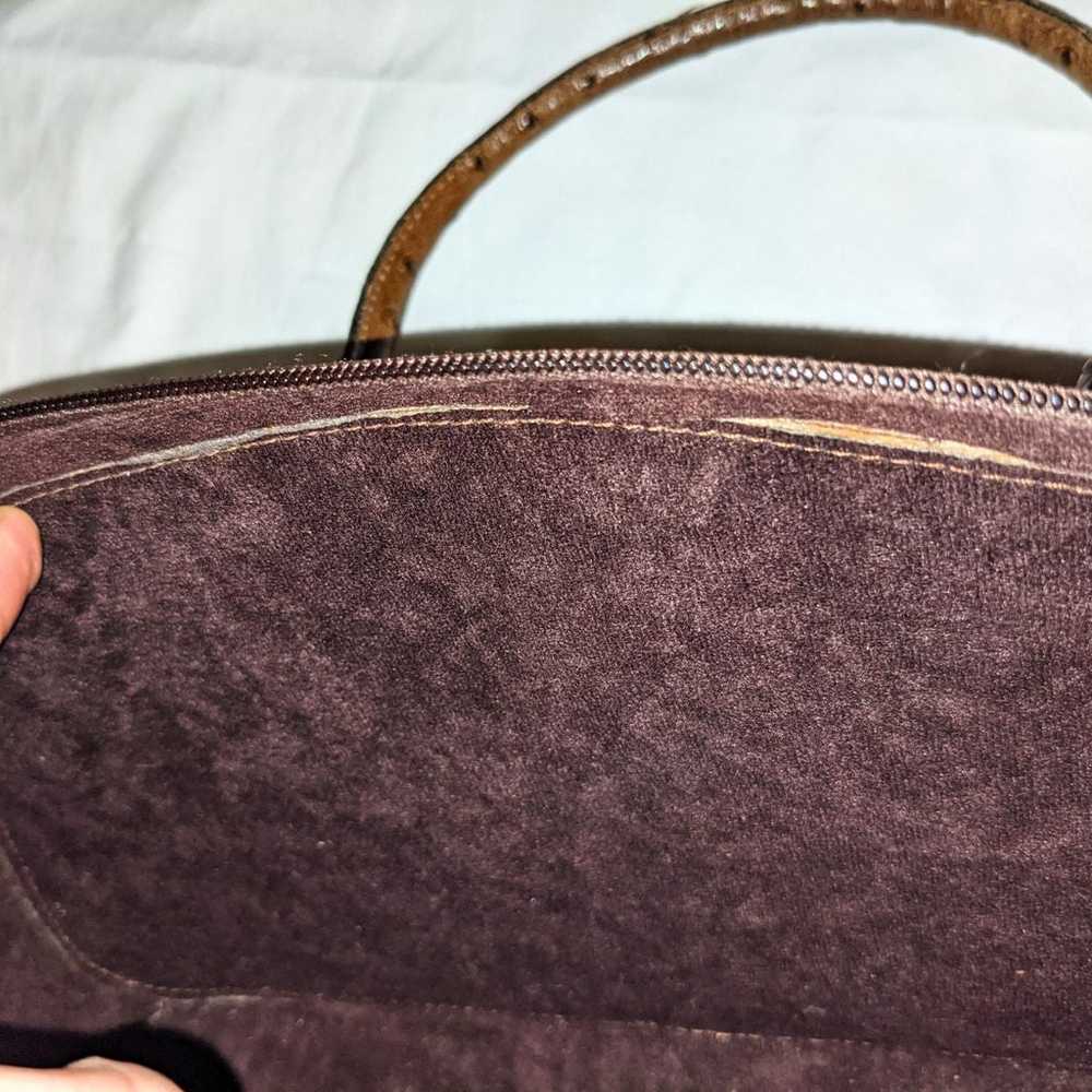 Carla Mancini ostrich leather handbag - image 12