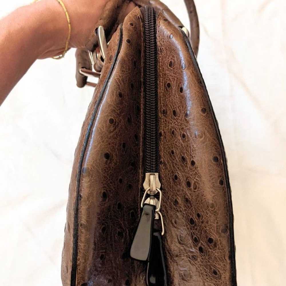 Carla Mancini ostrich leather handbag - image 3