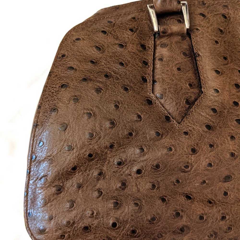 Carla Mancini ostrich leather handbag - image 5