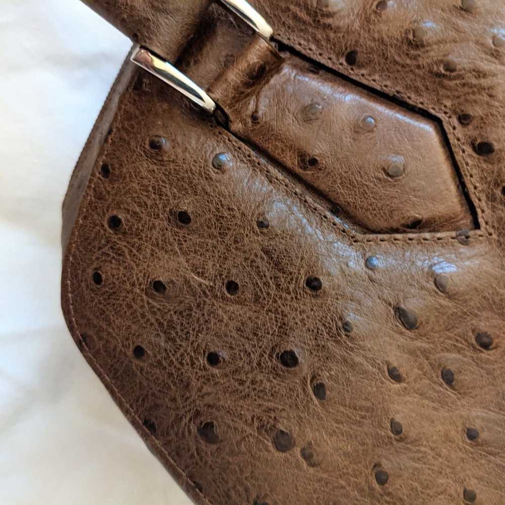 Carla Mancini ostrich leather handbag - image 6