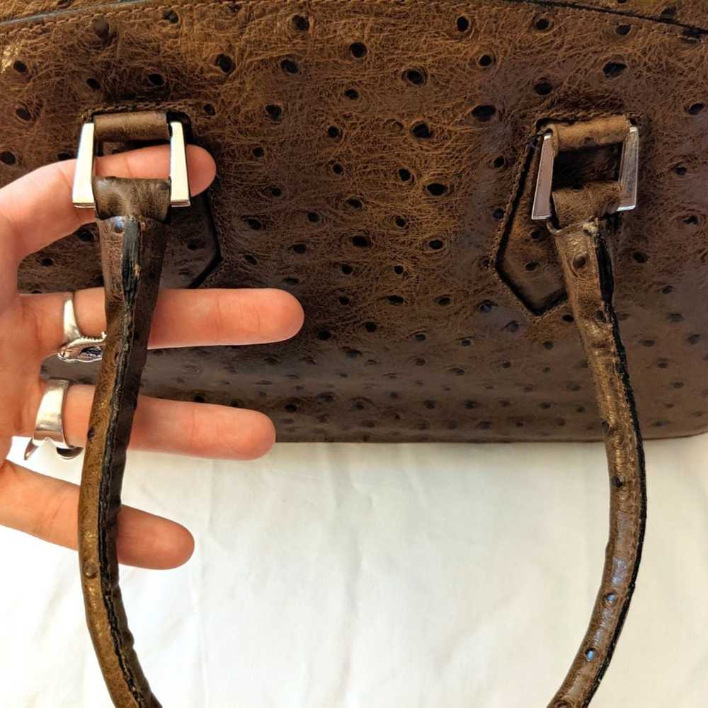 Carla Mancini ostrich leather handbag - image 8