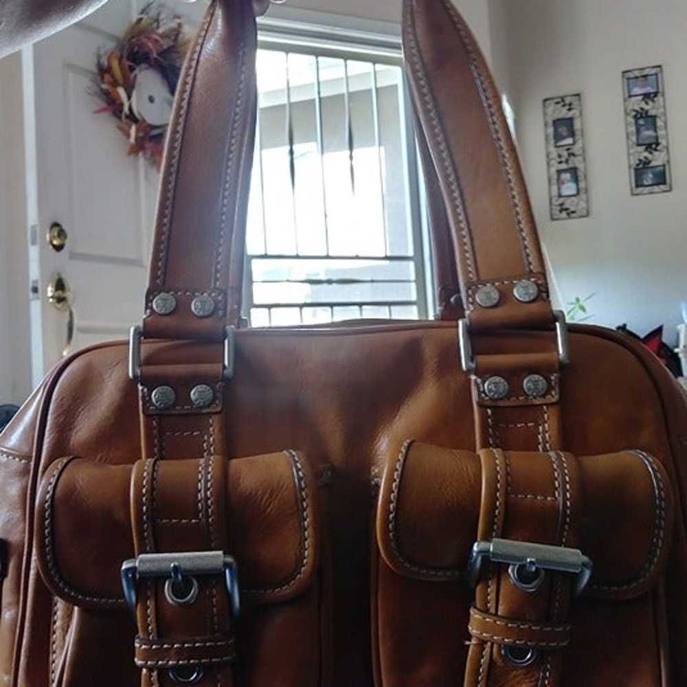 Michael Kors handbag cognac brown leather Satchel… - image 10