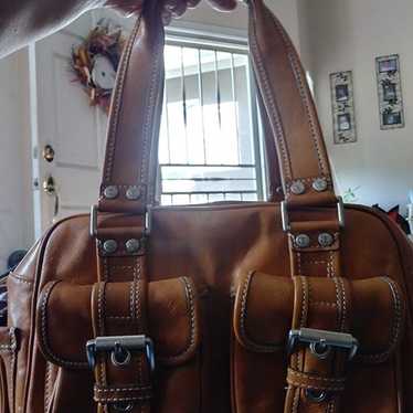 Michael Kors handbag cognac brown leather Satchel… - image 1