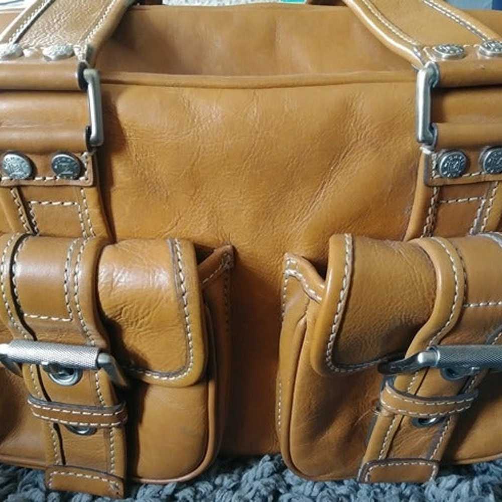 Michael Kors handbag cognac brown leather Satchel… - image 3