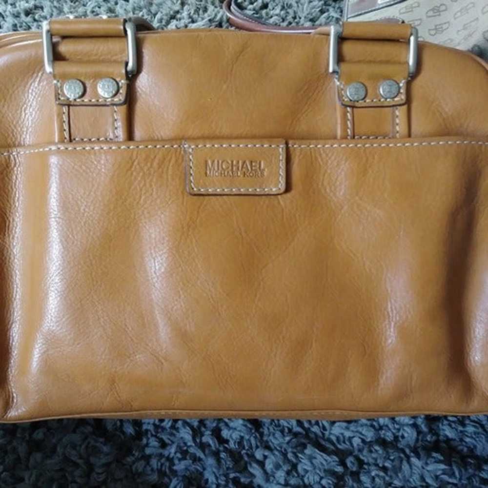 Michael Kors handbag cognac brown leather Satchel… - image 4