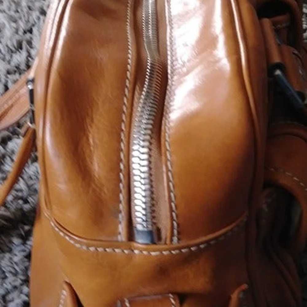 Michael Kors handbag cognac brown leather Satchel… - image 8
