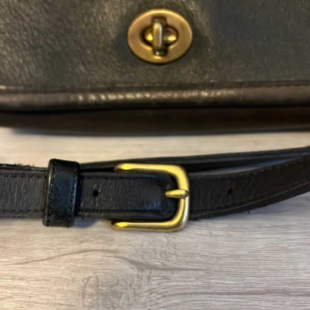 Vintage COACH Black Leather Crossbody Purse - image 3