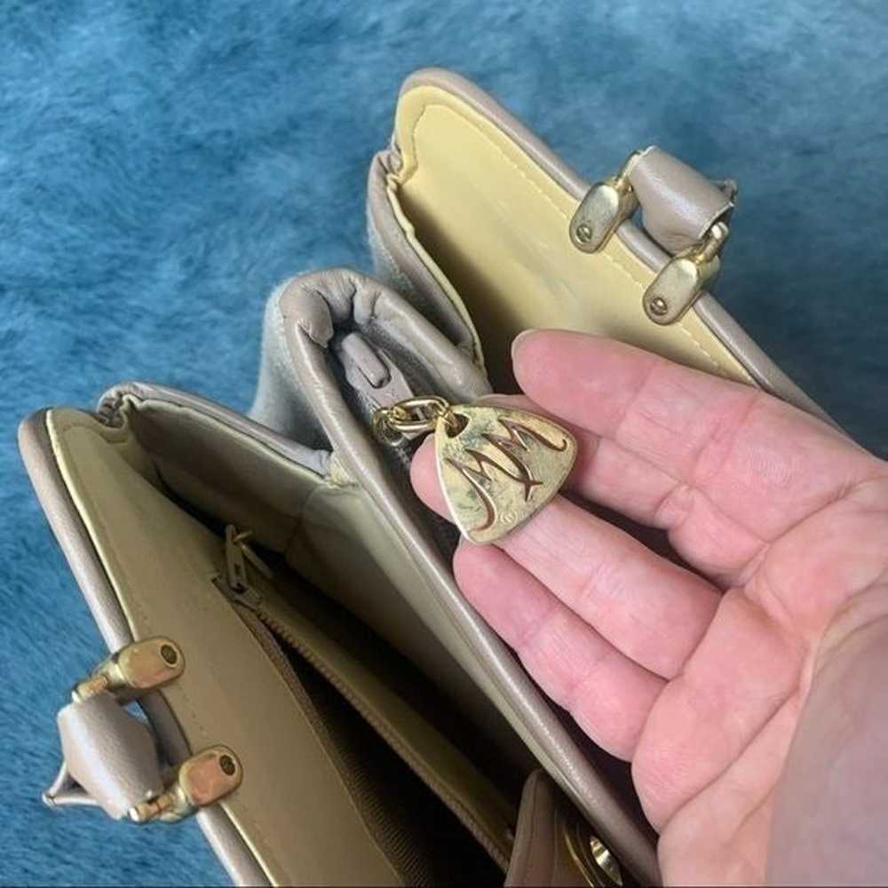 Vintage morris moskowitz handbag leather zip pock… - image 3