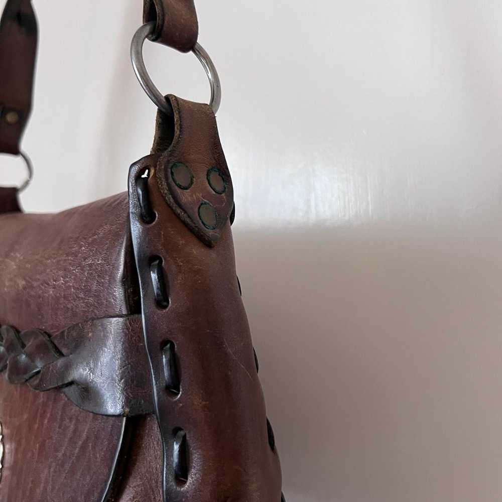 Vintage Leather Shoulder Bag - image 3