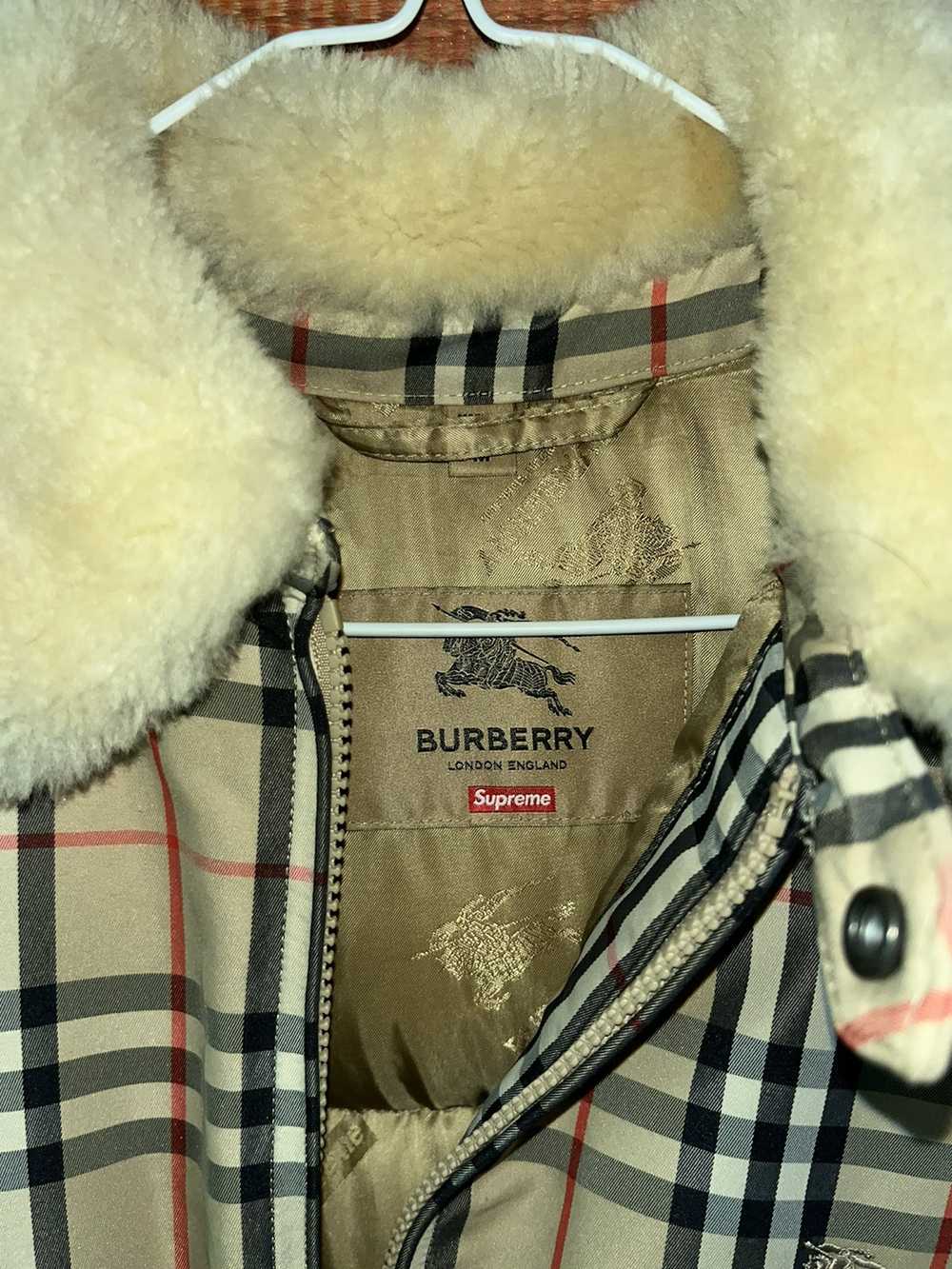 Burberry × Supreme Burberry x Supreme Shearling C… - image 3