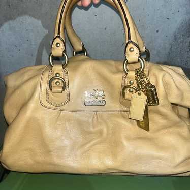 Tan coach online purse