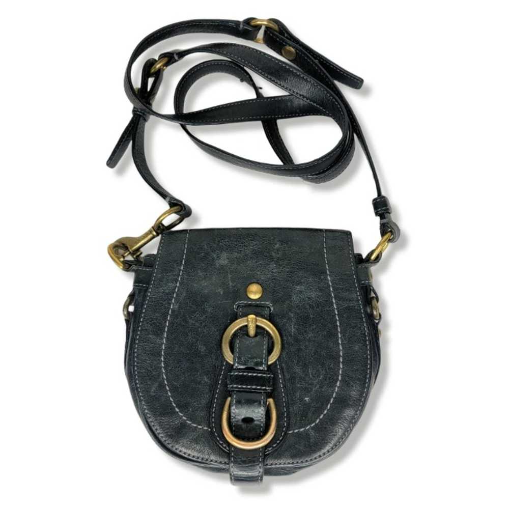 Vintage 90s Coach Leather Mini Crossbody Saddleba… - image 1