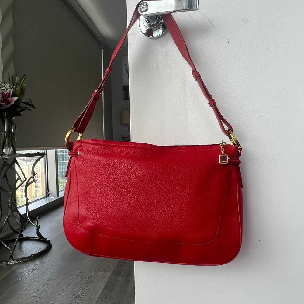 Authentic St. John red leather purse - image 1