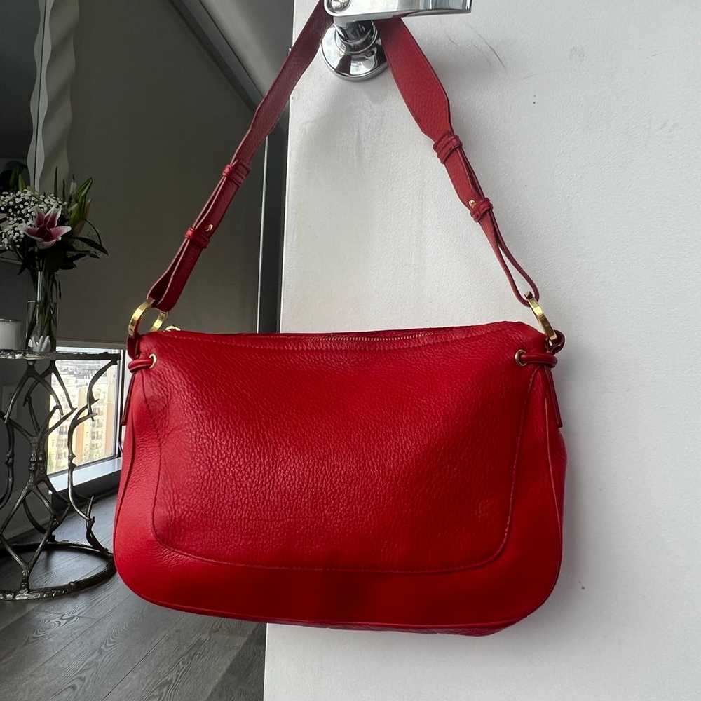 Authentic St. John red leather purse - image 2