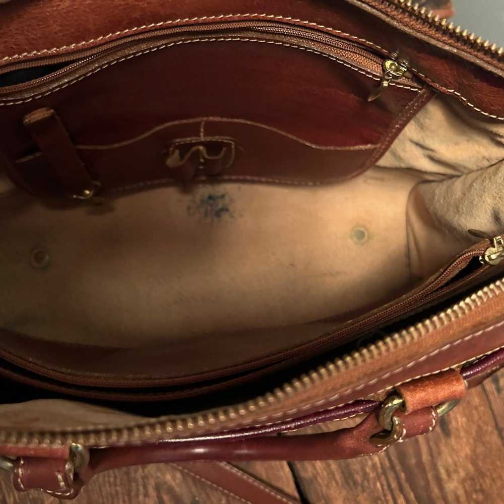 Brahmin  Brown Croco Leather Satchel purse bag to… - image 10