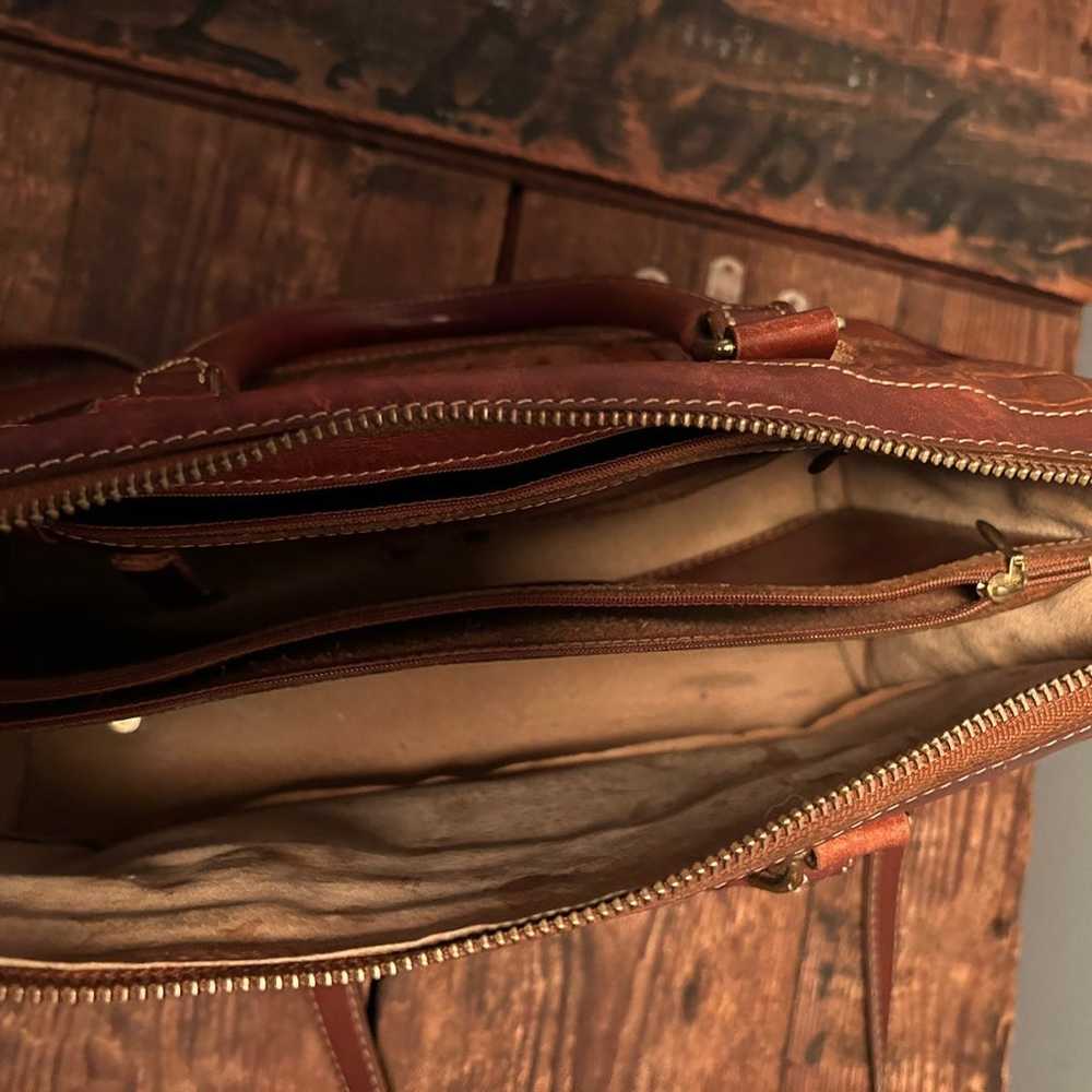 Brahmin  Brown Croco Leather Satchel purse bag to… - image 9