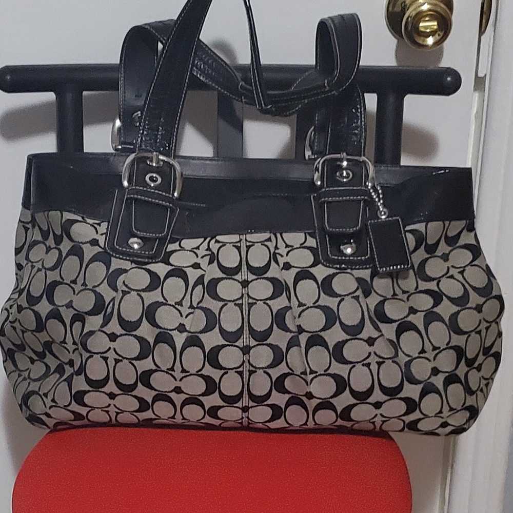 Coach large purse shoulderbag - image 3