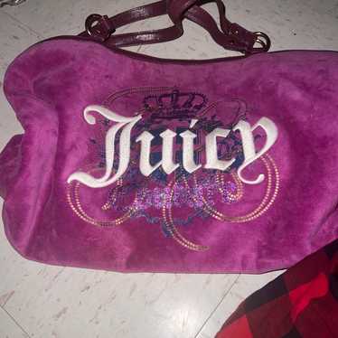 Juicy Couture Black Shoulder Bag With Guitar Shoulder Strap Crossbody Bag  Logo All Over Handbag Fancy Purse Charm I'm Sure Licorice Bag 